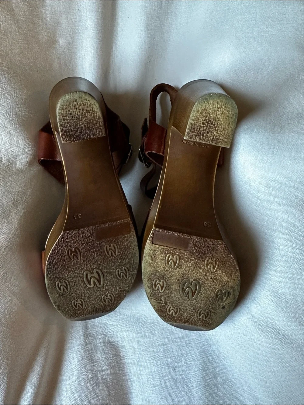 Women’s Brown Leather Platform Sandals - Chunky Heel